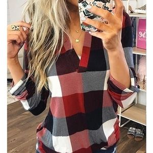 Red plaid shirt